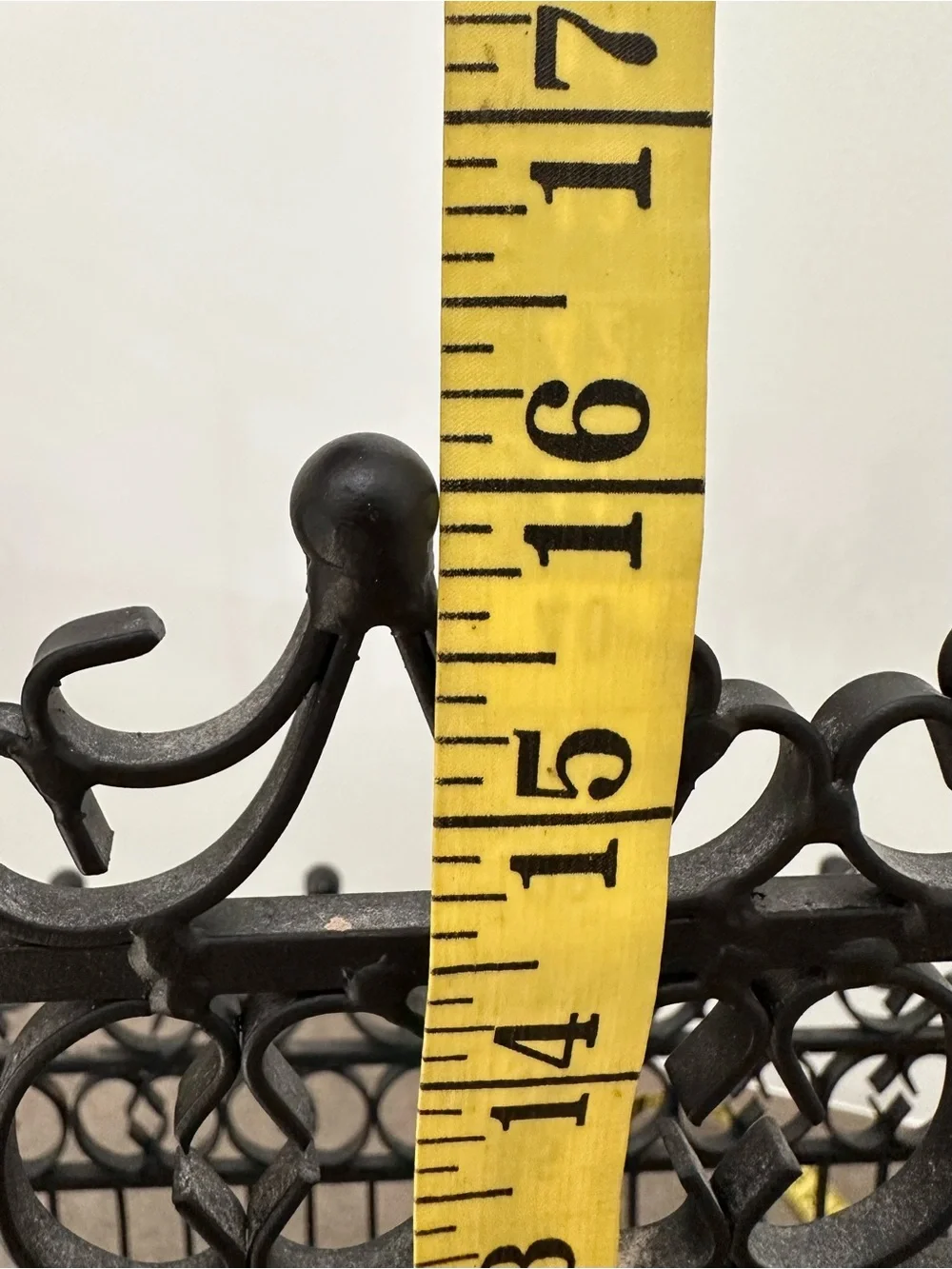 Vintage Victorian Style Decorative Black Iron Metal Magazine Rack or Music Stand